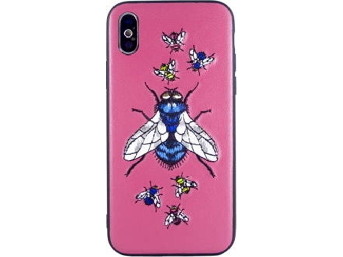Funda iPhone X, XS BENJAMINS Fly Rosa