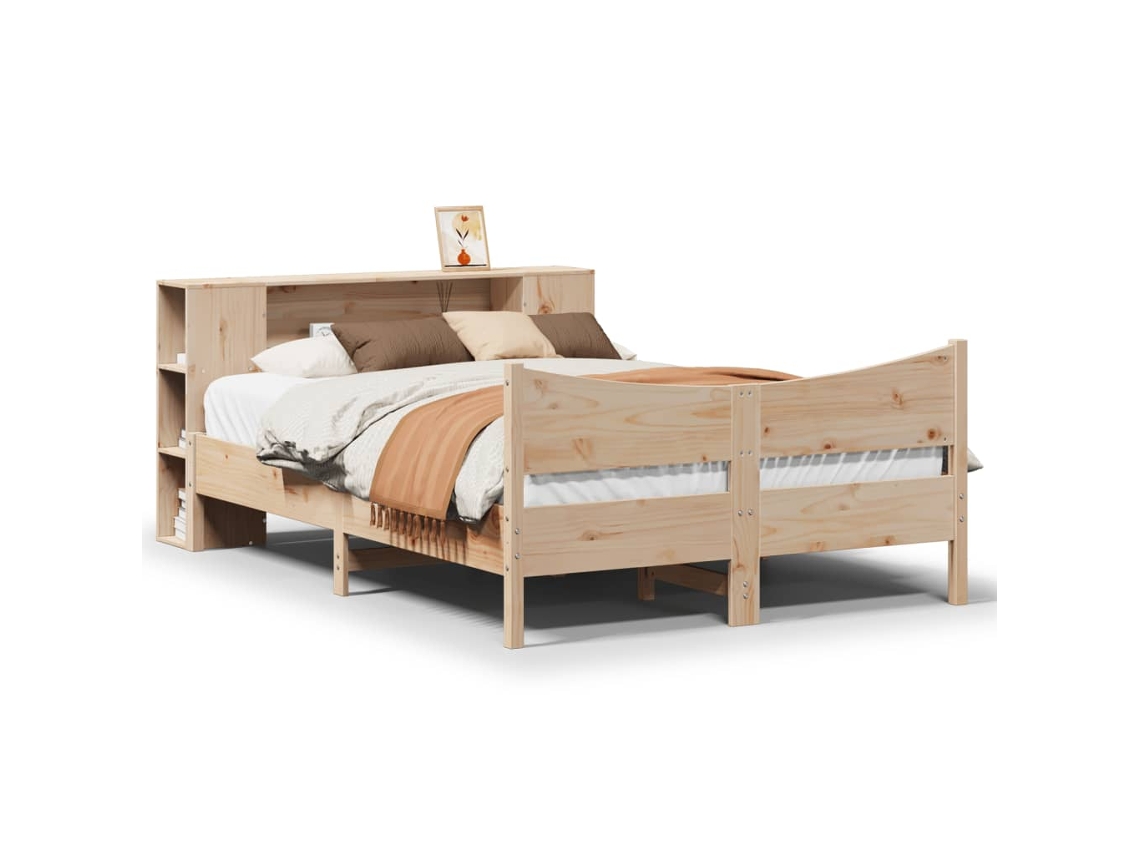 Maison Exclusive - Estructura De Cama Sin Colchón Madera Maciza De Pino 135x190 Cm