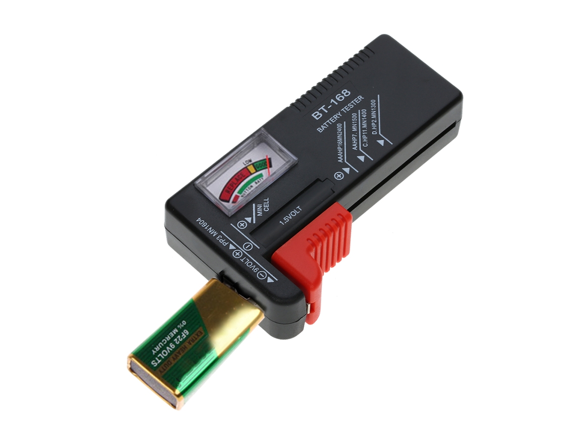 Probador Universal De Pilas Aa/aaa/c/d/9v/1.5v Y Botón De Voltaje