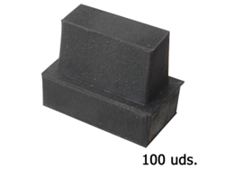 Contera goma rectangular 37 x 17 mm. bolsa 100 unidades