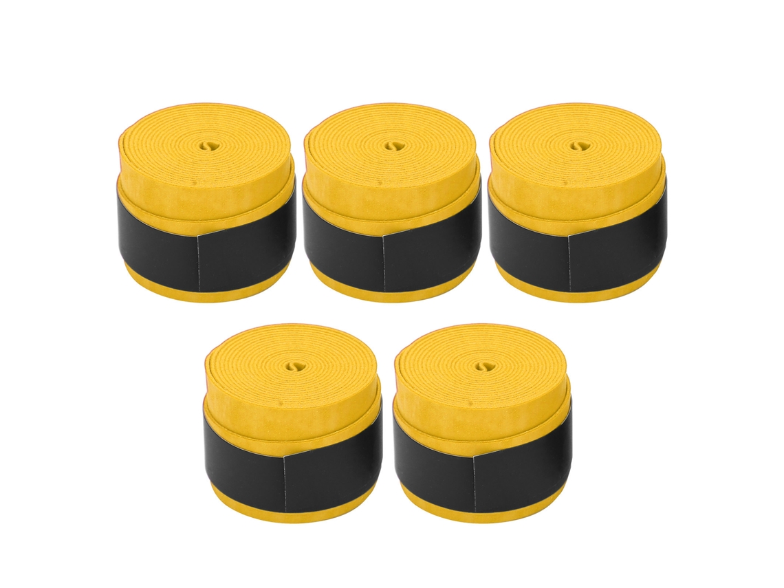 Jinwei-20265pcs Overgrip Antideslizante Transpirable Mate Para Mango De Raqueta De Bádminton Tenis Ping Pong (amarillo)
