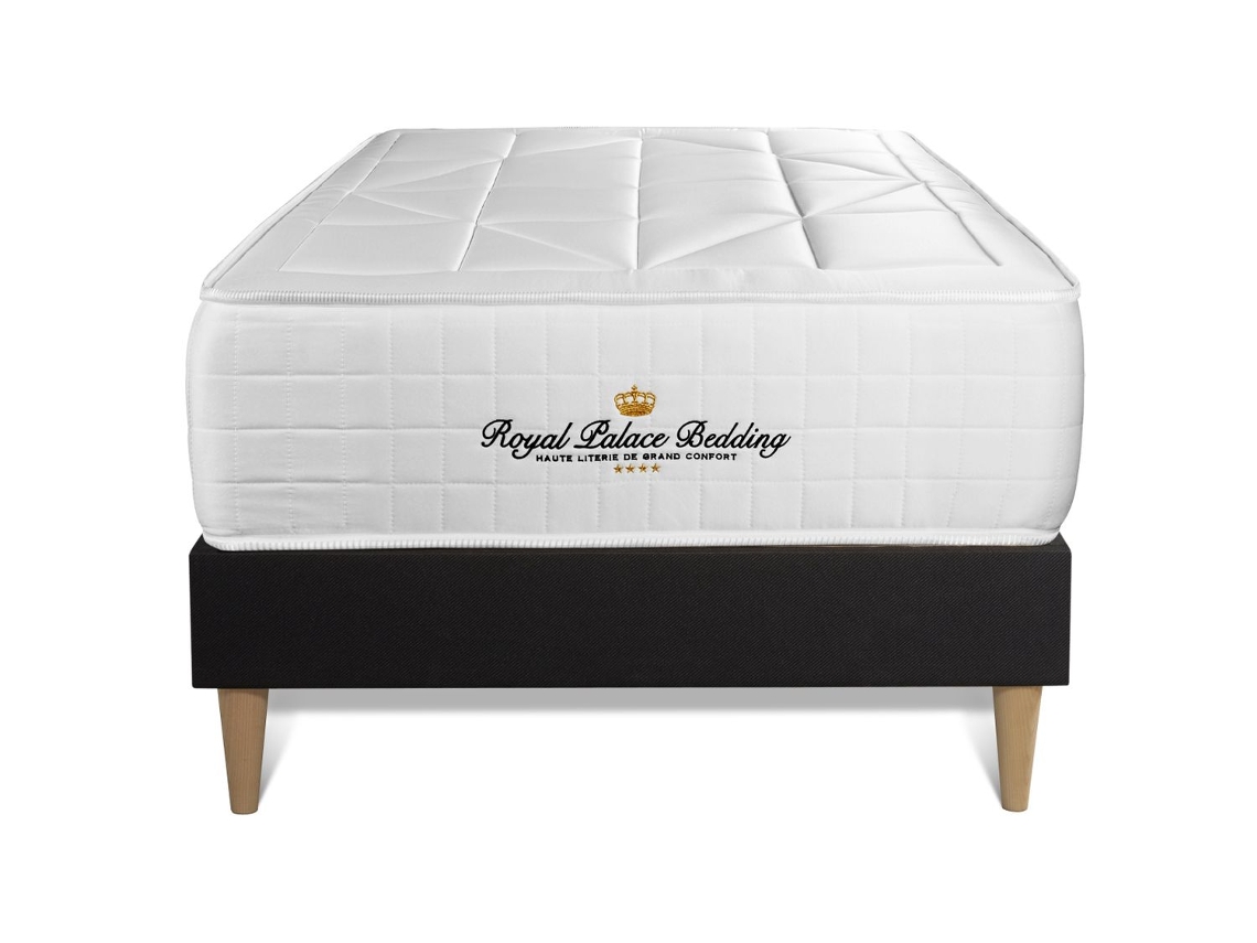 Canapé de Matrimonio Windsor Altura ROYAL PALACE BEDDING Espuma con memoria Negro (90x190)