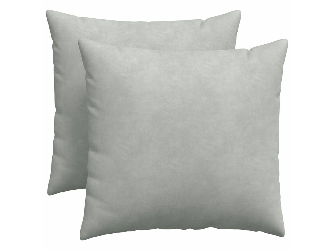 Cojines De Sofá 2 Uds Gris Claro 50 X 50 Cm Tela De Pana