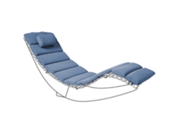 Almofada Para Espreguiçadeira Beliani Brescia Premium De Poliéster Azul 60x180x5