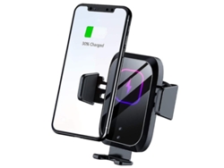 Cargador Carro Qi Fast Auto Para Apple, Samsung Yizhood Seda Negro