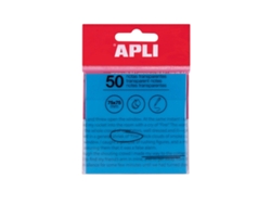 Post-it transparentes en aplicación azul