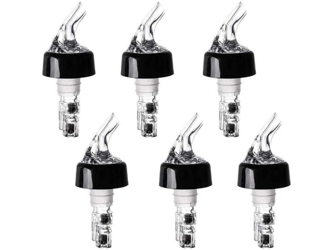 6 Unidades De Vertedor Automático Medido Para Botellas, Vertedor De Licor Preciso De 1oz, Blanco