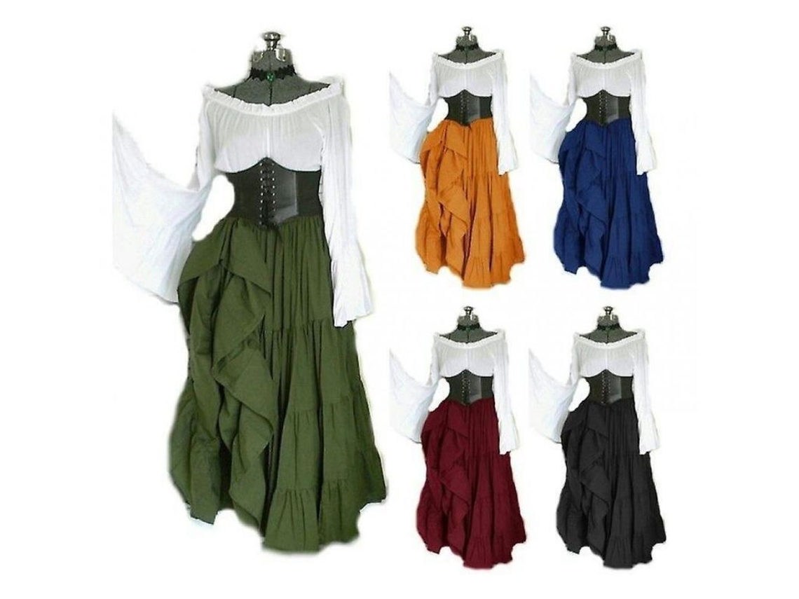 2026-vestido De Noche Gótico Victoriano Reina Medieval Renacimiento Elfo Princesa Lolita Fiesta Cosplay 3xl Negro