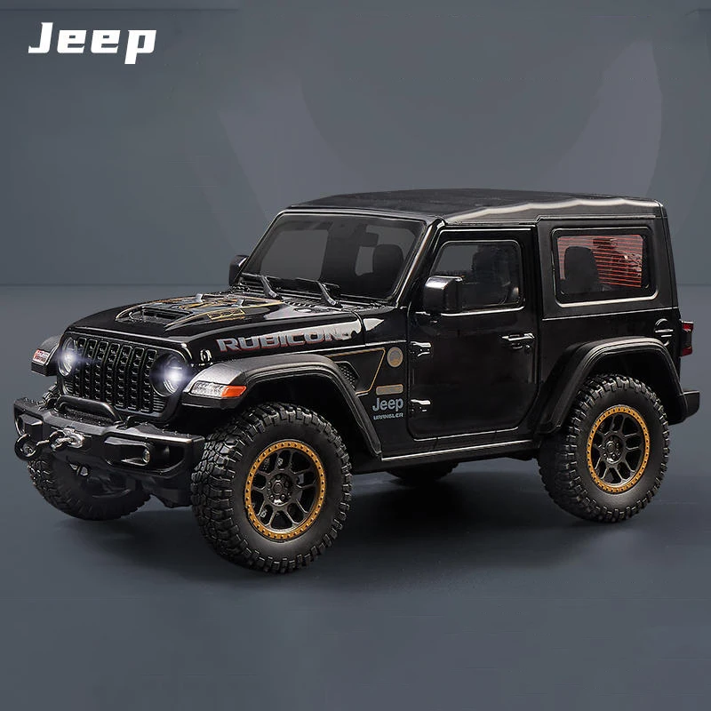 Coche miniatura de aleación metálica (negro), escala 1:18, con sonido y luz.