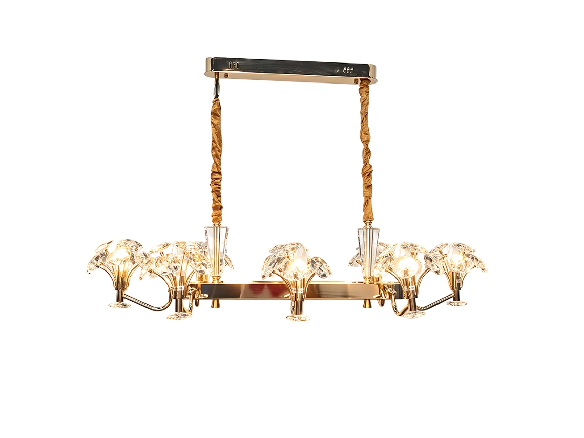 Candeeiro de Teto de Cristal PIBAOGU Asled 829 (dourado)