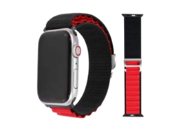 Correa Alpine G-Hook Ajustable Apple Watch Series 8 41Mm Negro y Rojo