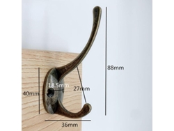 Ganchos De Pared De Aleación De Zinc, 36 Mm, 2 Ganchos, Para Toallas, Ropa, Baño.