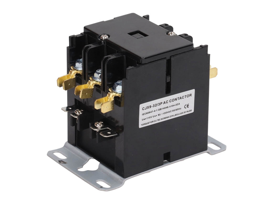 Contactor Eléctrico De Ca De 3 Polos Y 32 A Con Contactos De Aleación De Plata Al 30 % Para Aire Acondicionado De 110 V.