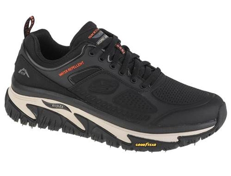 Zapatillas Deportivas SKECHERS Arch Fit Road Walker (Negro - Cuero Natural- 44)