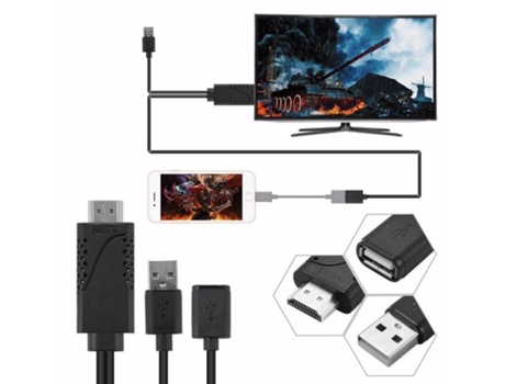 Adaptador Usb Hembra Hdmi Negro