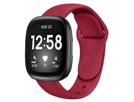 Correa Silicona Líquida para Fitbit by Google Versa 2 Vino