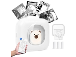 Impresora Térmica Portátil Bluetooth X7 Impresora Móvil Con 3 Rollos De Papel Térmico Blanco SIURN