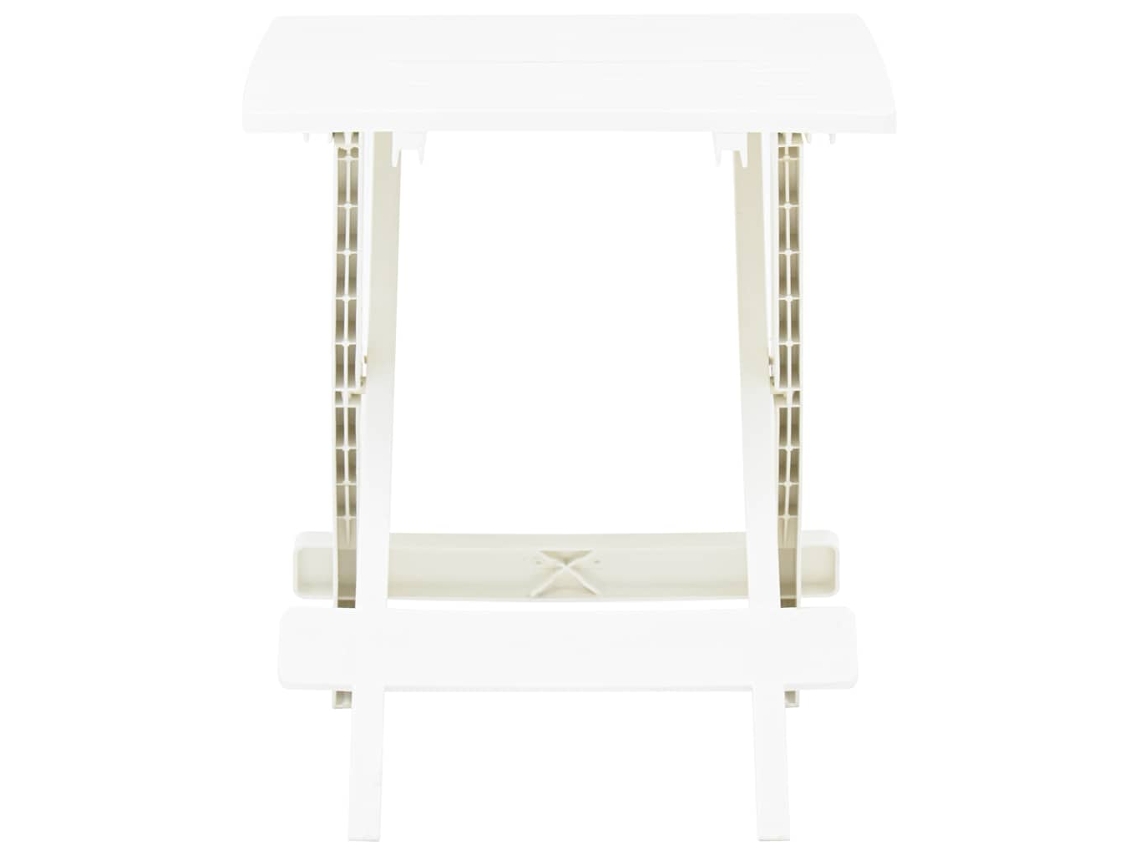 Mesa Plegable De Jardín | Mesa De Exterior Plástico Blanco 45x43x50 Cm