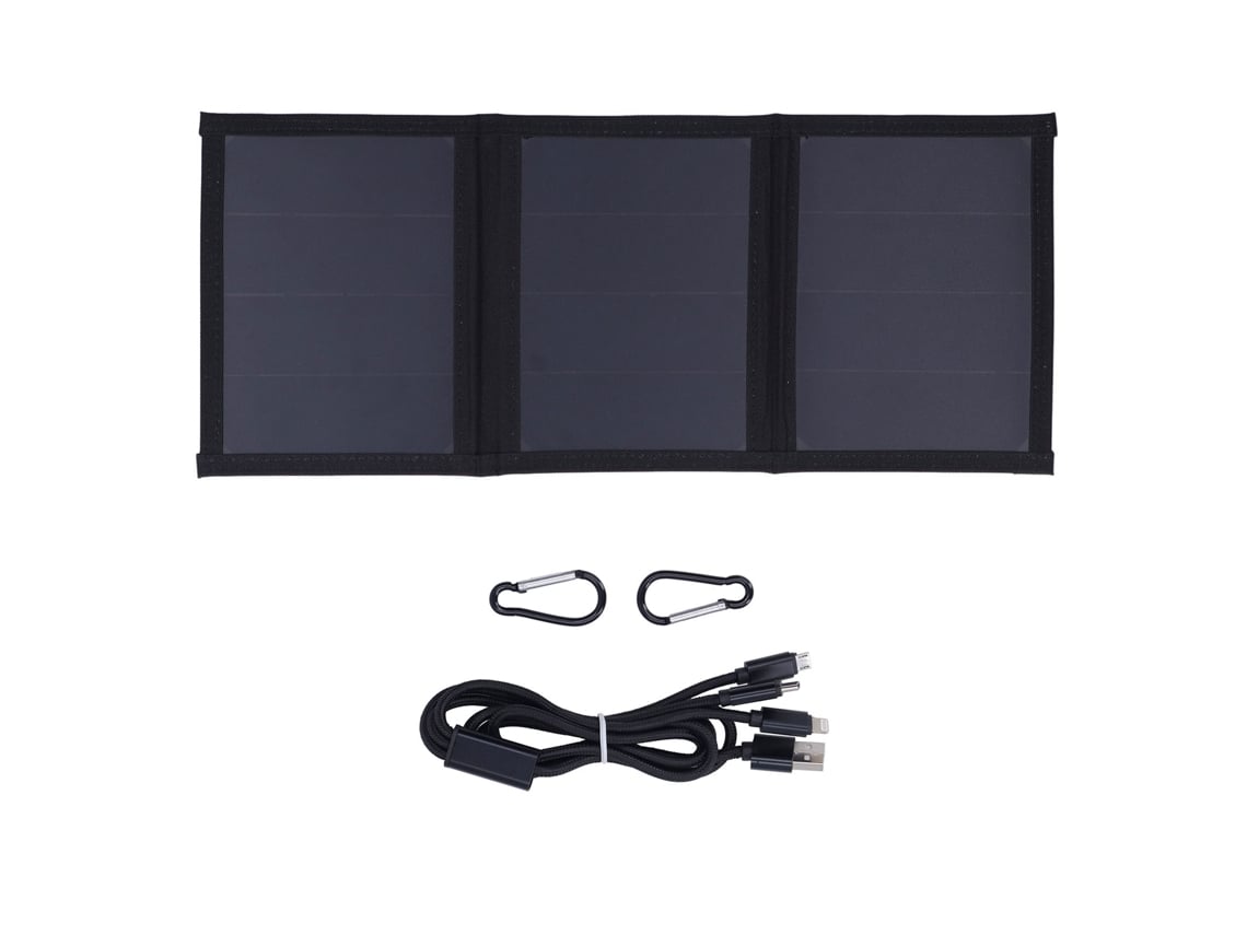 Cargador Portátil Plegable De Panel Solar De Alta Eficiencia De 14 W Con Usb Para Viajes Y Acampada.