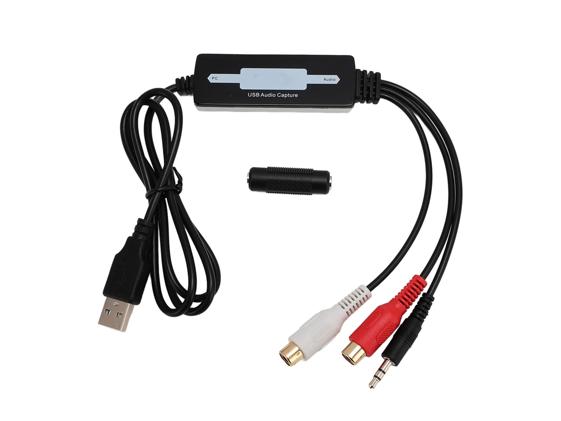 Tarjeta De Captura De Audio Estéreo Usb 2.0 Profesional Para Canales Izquierdo Y Derecho, Compatible Con Grabadoras De Cd/cinta.