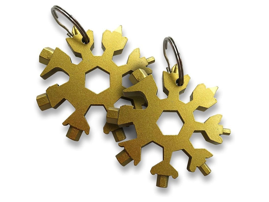 Herramienta Multitool Snowflake 18 En 1: Destornillador, Llave Allen, Abridor De Botellas, Cortador De Cuerda, Acero Inoxidable, Portátil