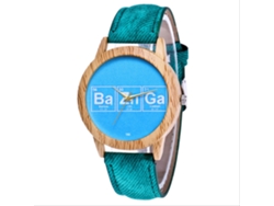 Reloj De Pulsera Unisex De Cuarzo Con Diseño De Jeans Y Letras Sencillas, Color Verde Zhoulianfa.