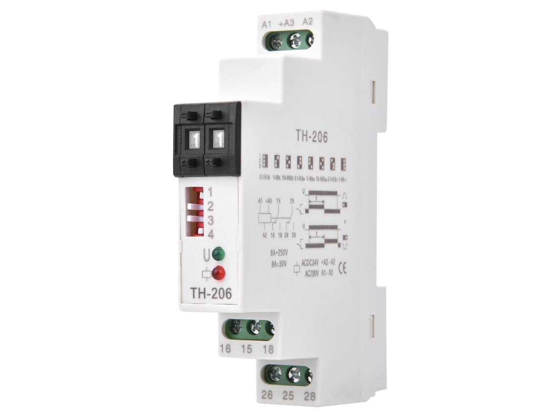 Relé terminal universal de alta precisión AC/DC 2026horizon-Th-206 para equipos de control automatizados mecánicos y electrónicos.