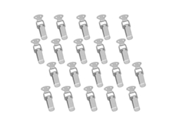 20 Broches De Pestillo Con Resorte, Compatibles Con Cajas Y Estuches, Acero Inoxidable 201, 72mm, Plata