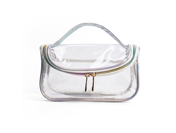 Bolsa de aseo portátil grande transparente para viaje, organizador de cosméticos y maquillaje.