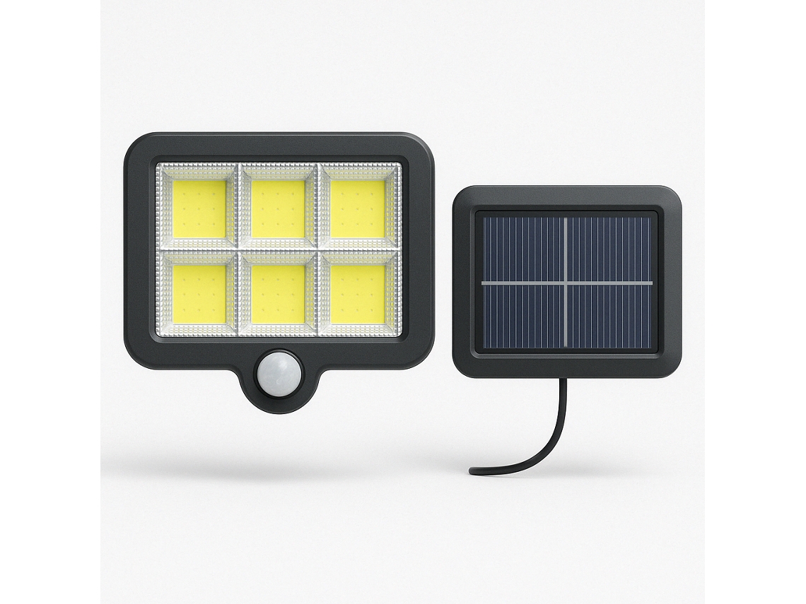 Foco LED de 10 W con sensor de movimiento, 3 modos de luz y panel solar Sanda SD 6006 negro