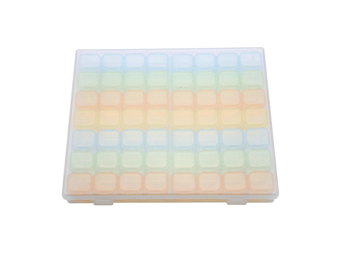 Mini Caja De Almacenamiento Para Piezas De Reparación Electrónica 56 Compartimentos, 4 Colores Luz Dourada
