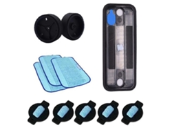 Compatible con Irobot Braava 320 y 380: paños de fregado, cubierta de filtro de agua, bandeja húmeda y rueda.