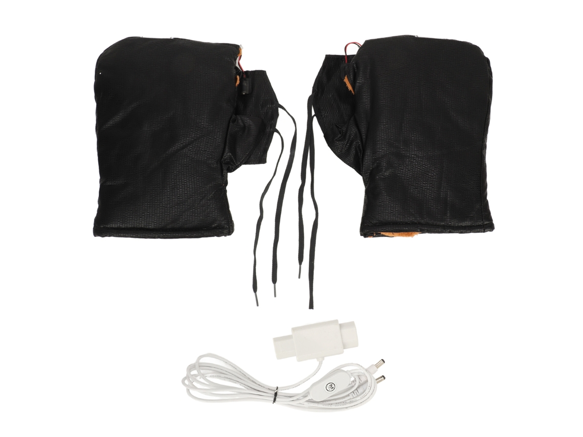 Guantes Calefactables Para Manillar De Moto Con Doble Aislamiento, 10 W, Pu Suave, Impermeables Para Invierno.