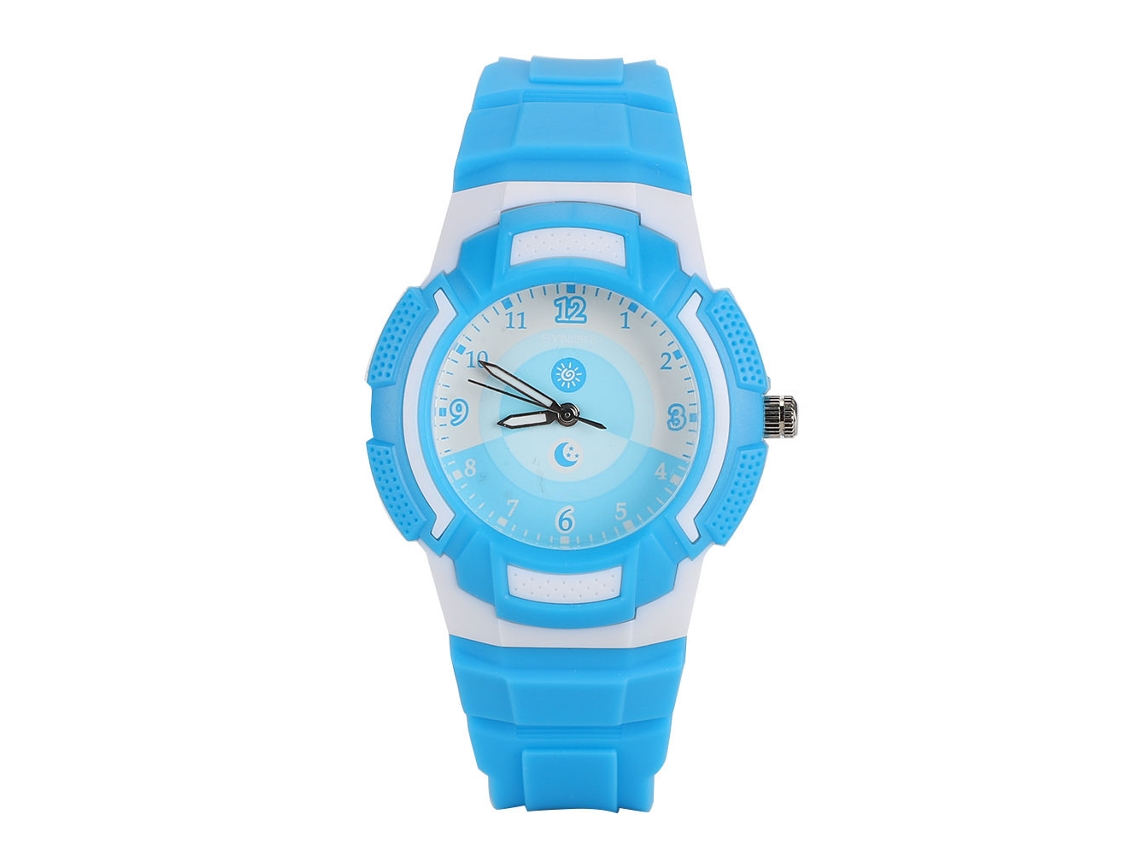 Reloj Infantil De Plástico Con Esfera Redonda, Movimiento De Cuarzo, Resistente Al Agua Y Estilo Casual.