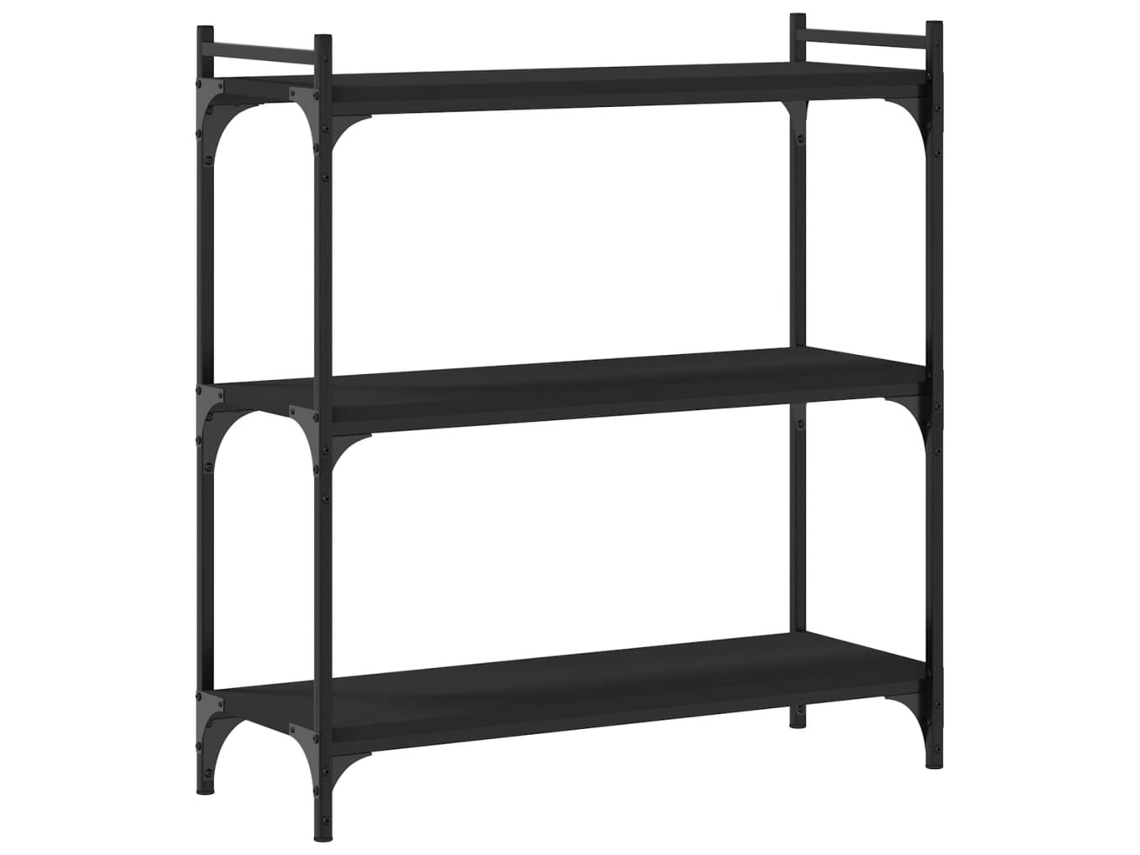 Estantería VIDAXL Negro Madera contrachapada (80x30x86 cm)