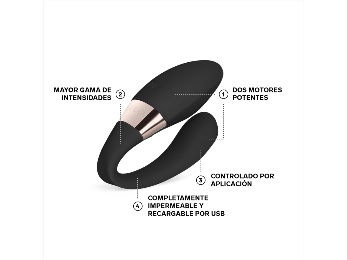 Estimulador LELO Tiani Harmony Negro Doble Acción para Parejas