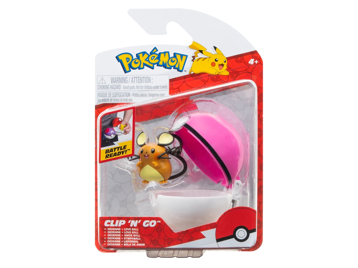 Clip N Go de Pokémon Dedenne Love Ball Bizak