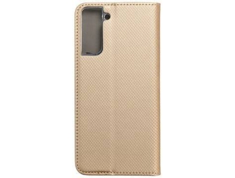 Carcasa Samsung Galaxy S21 Plus LMOBILE Libro Horizontal Dorado