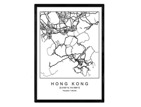 Lámina NACNIC Mapa Hong kong (A3)