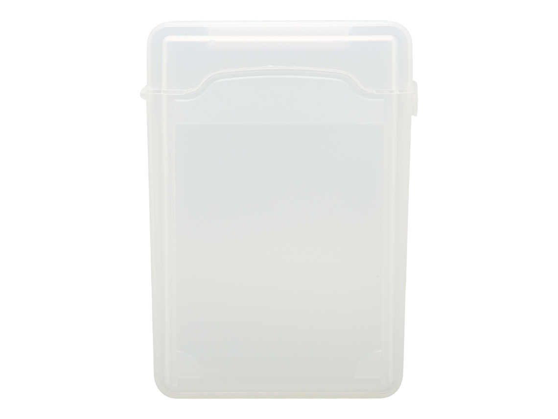 Caja De Disco Duro De 3.5 Pulgadas Translúcida Blanca, Caja De Almacenamiento Antistática Y Antichoque Para Dos Discos