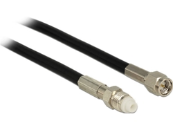 Cable de Antena DELOCK (Coaxial - 15 m - Negro)