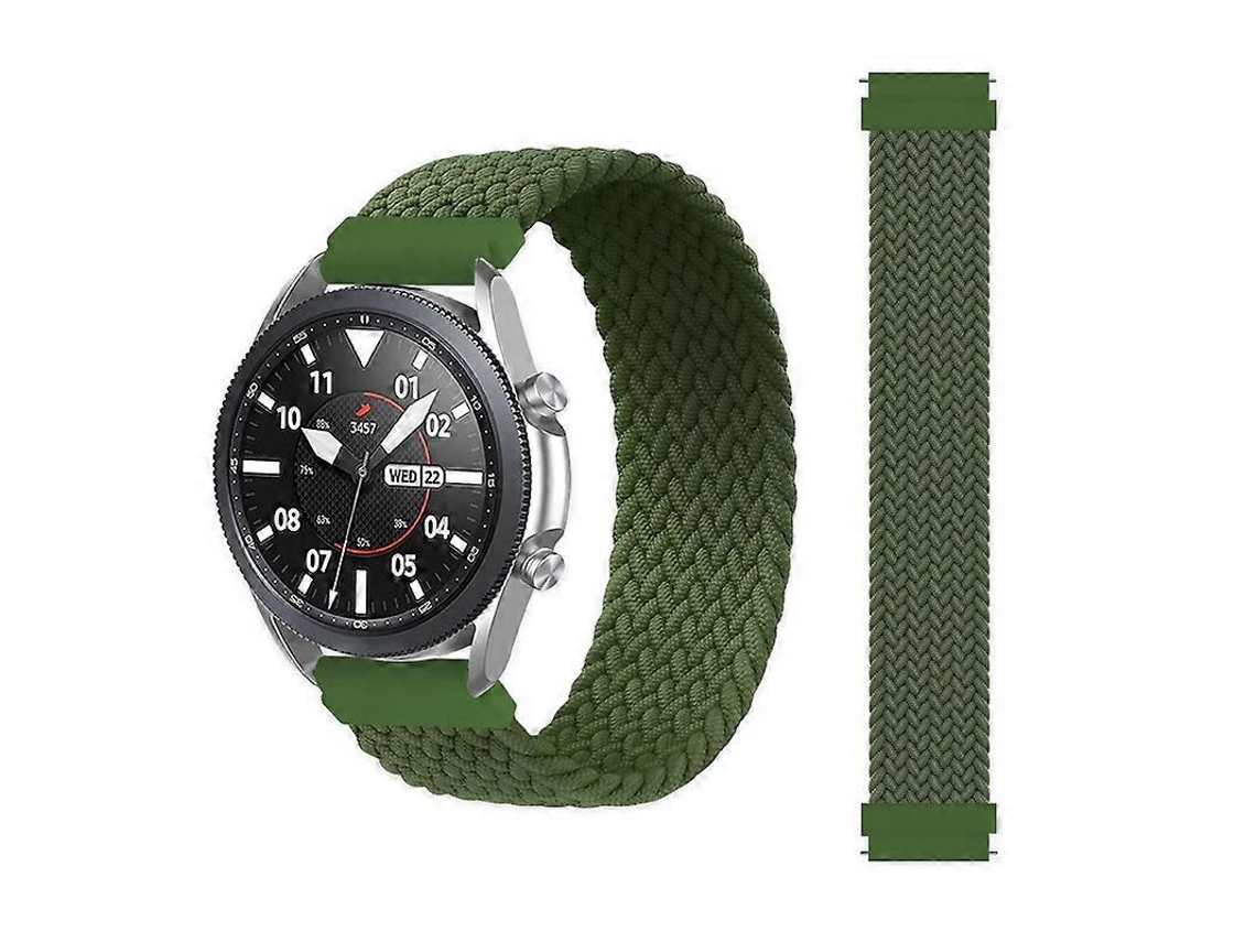 Correa ajustable y elástica de nailon trenzado para Samsung Galaxy Watch de 46 mm, tamaño: 165 mm (arcoíris).