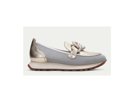 Zapatos de Mujer para Deporte HISPANITAS Mocasin Adorno Plateado (39)
