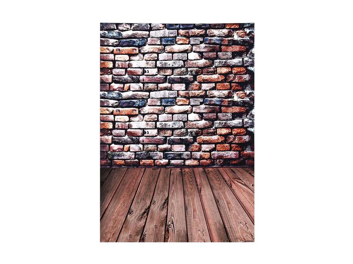 Fondo De Fotografía Andoer 2x3m/6.6x9.8ft Patrón De Ladrillo Y Suelo De Madera Para Bebés Niños Adultos Estudio Video