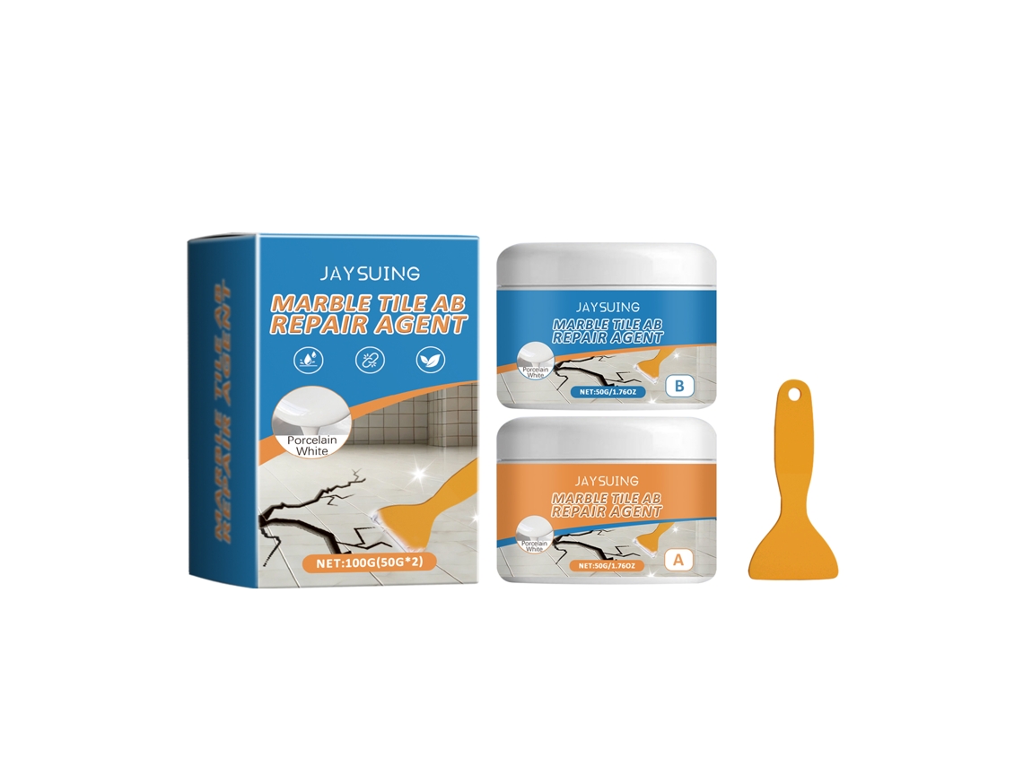 Adhesivo reparador para baldosas de porcelana de mármol, blanco AB