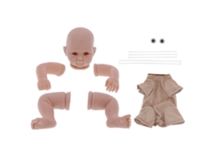 Kit De Muñeca Diy De 22 Pulgadas: Muñeca Blanca Sin Pintar, Extremidades Suaves, Cuerpo De Tela Y Piezas De Acceso Rio