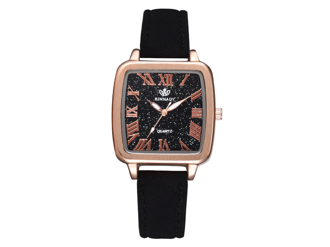 Reloj De Pulsera Analógico Con Correa Ajustable De Pu, Movimiento De Cuarzo, Estilo Elegante E Informal (negro)
