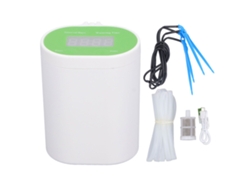 Sistema De Riego Automático Abs Con Temporizador Para Plantas De Interior En Maceta, Riego Por Goteo, Verde Y Blanco.