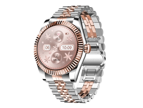 SHAH ARPAN i80 Asistente de voz Frecuencia cardíaca saludable Presión arterial Reloj inteligente multideporte, Acero oro rosa Plata 5