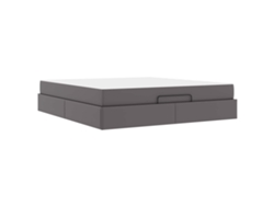 Syfax™ Estructura De Cama Con Colchón Otro 2 Pcs Gris Pvc